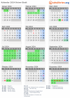 Kalender 2024 mit Ferien und Feiertagen Brünn-Stadt