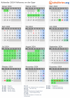 Kalender 2024 mit Ferien und Feiertagen Falkenau an der Eger