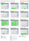 Kalender 2024 mit Ferien und Feiertagen Gablonz an der Neiße