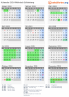 Kalender 2024 mit Ferien und Feiertagen Mährisch Schönberg