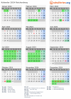 Kalender 2024 mit Ferien und Feiertagen Reichenberg