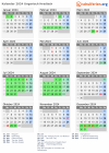 Kalender 2024 mit Ferien und Feiertagen Ungarisch Hradisch