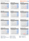 Kalender 2024 mit Ferien und Feiertagen Uganda