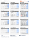 Kalender 2024 mit Ferien und Feiertagen Usbekistan