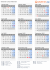 Kalender 2025 mit Ferien und Feiertagen Albanien