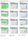 Kalender 2025 mit Ferien und Feiertagen zentral