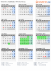 Kalender 2025 mit Ferien und Feiertagen Baden-Württemberg