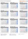 Kalender 2025 mit Ferien und Feiertagen Bangladesch