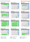 Kalender 2025 mit Ferien und Feiertagen Flandern