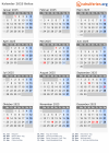 Kalender 2025 mit Ferien und Feiertagen Belize
