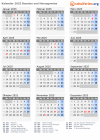 Kalender 2025 mit Ferien und Feiertagen Bosnien und Herzegowina