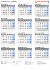 Kalender 2025 mit Ferien und Feiertagen Brasilien
