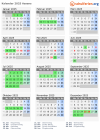 Kalender 2025 mit Ferien und Feiertagen Assens