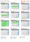 Kalender 2025 mit Ferien und Feiertagen Hvidovre