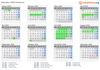 Kalender 2025 mit Ferien und Feiertagen Hvidovre