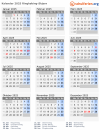 Kalender 2025 mit Ferien und Feiertagen Ringkøbing-Skjern