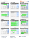 Kalender 2025 mit Ferien und Feiertagen Bayern