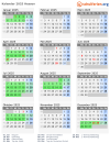 Kalender 2025 mit Ferien und Feiertagen Hessen