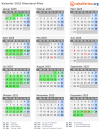 Kalender 2025 mit Ferien und Feiertagen Rheinland-Pfalz