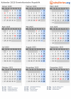 Kalender 2025 mit Ferien und Feiertagen Dominikanische Republik