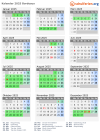 Kalender 2025 mit Ferien und Feiertagen Bordeaux