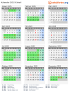 Kalender 2025 mit Ferien und Feiertagen Créteil