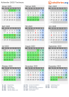 Kalender 2025 mit Ferien und Feiertagen Toulouse