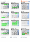 Kalender 2025 mit Ferien und Feiertagen Drente