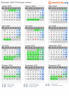 Kalender 2025 mit Ferien und Feiertagen Flevoland (mitte)