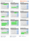 Kalender 2025 mit Ferien und Feiertagen Flevoland (nord)