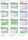 Kalender 2025 mit Ferien und Feiertagen Friesland