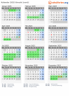 Kalender 2025 mit Ferien und Feiertagen Utrecht (nord)