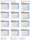 Kalender 2025 mit Ferien und Feiertagen Friaul-Julisch Venetien