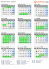 Kalender 2025 mit Ferien und Feiertagen Südtirol