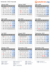 Kalender 2025 mit Ferien und Feiertagen Kanada
