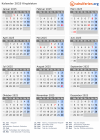 Kalender 2025 mit Ferien und Feiertagen Kirgisistan