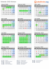 Kalender 2025 mit Ferien und Feiertagen Kärnten