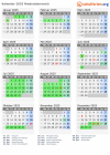 Kalender 2025 mit Ferien und Feiertagen Niederösterreich
