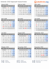 Kalender 2025 mit Ferien und Feiertagen Appenzell Ausserrhoden