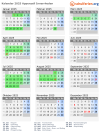Kalender 2025 mit Ferien und Feiertagen Appenzell Innerrhoden