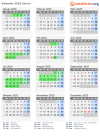 Kalender 2025 mit Ferien und Feiertagen Zürich