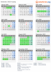 Kalender 2025 mit Ferien und Feiertagen Aussig