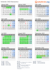 Kalender 2025 mit Ferien und Feiertagen Beneschau