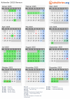 Kalender 2025 mit Ferien und Feiertagen Beraun