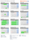 Kalender 2025 mit Ferien und Feiertagen Gablonz an der Neiße