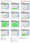 Kalender 2025 mit Ferien und Feiertagen Königgrätz