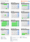 Kalender 2025 mit Ferien und Feiertagen Kolin