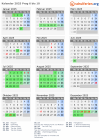 Kalender 2025 mit Ferien und Feiertagen Prag 6 bis 10