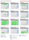 Kalender 2025 mit Ferien und Feiertagen Reichenberg