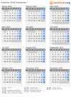 Kalender 2025 mit Ferien und Feiertagen Usbekistan